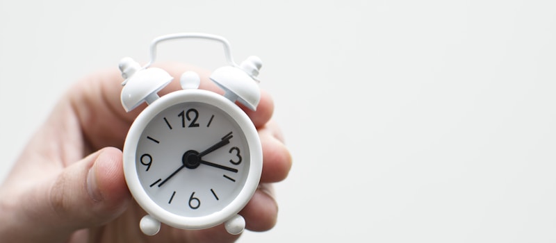 Clock showing evening time representing sleep routine timing