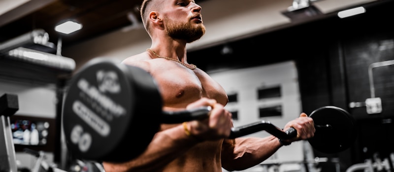 Athlete training with focus and intensity